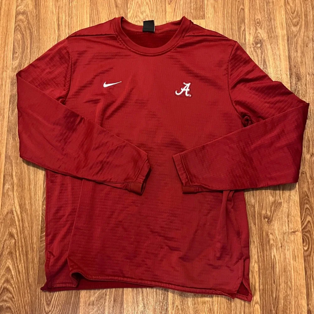 Nike Alabama Crimson Tide Performance Shirt Mens XL Red Long Sleeve Crewneck